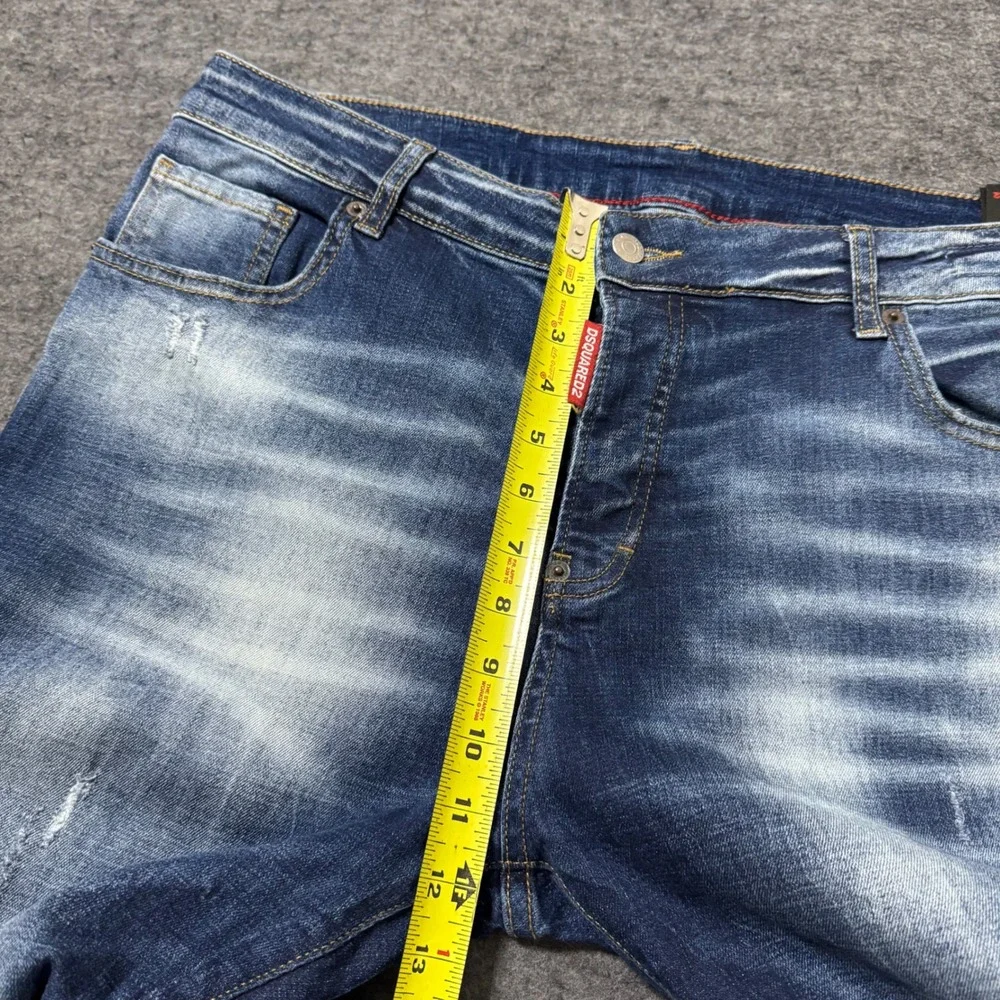 Dsquared2 Skater 6002 Distressed Slim Fit Jeans Blue Denim Mens IT 54 (36x30)